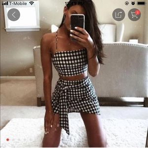 Checkered two piece set
